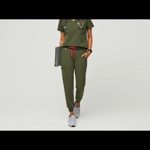 women's Dark Olive Zamora High Waisted - Petite Jogger XXS